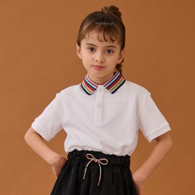 シグネチャーストライプ衿半袖ポロシャツ