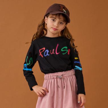 スプレーロゴ長袖Tシャツ