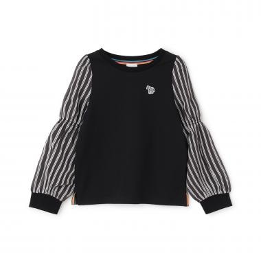 二重袖パフスリーブ長袖Tシャツ