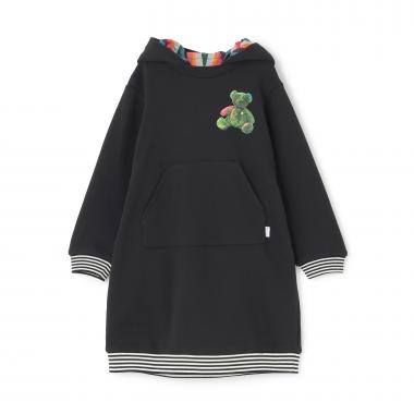 アースベア裏毛フードワンピース