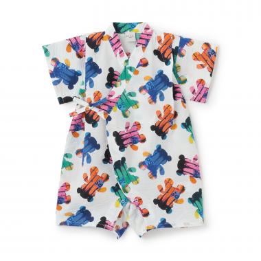 総柄プリント甚平オール