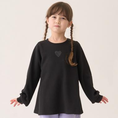 裏毛Aラインワンポイントプルオーバー