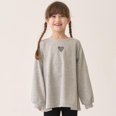 裏毛Aラインワンポイントプルオーバー