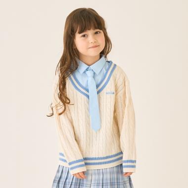 【家庭洗濯可】レイヤードニット