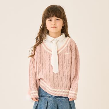 【家庭洗濯可】レイヤードニット