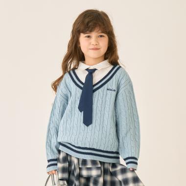 【家庭洗濯可】レイヤードニット