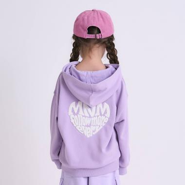 【裏起毛】【綿100】ナンバー＆ハートパーカー