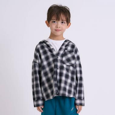 チェックシャツパーカー