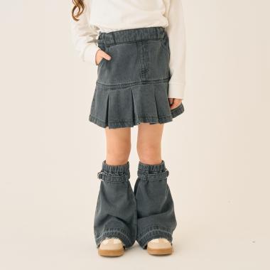 裾ボックスタックスカート/デニム