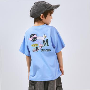 バックワッペンルーズ半袖Tシャツ