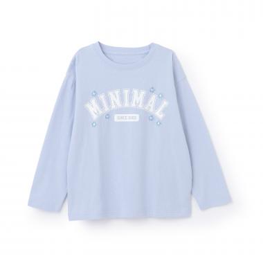 【綿100%】ハート＆フラワー長袖Tシャツ