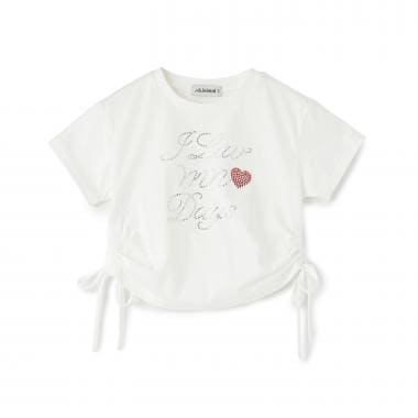 ラインストーンロゴドロスト半袖Tシャツ