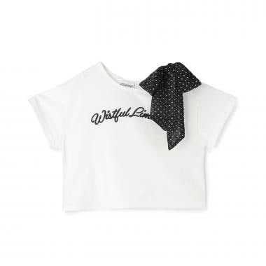【リボン2WAY】ワンショルTシャツ