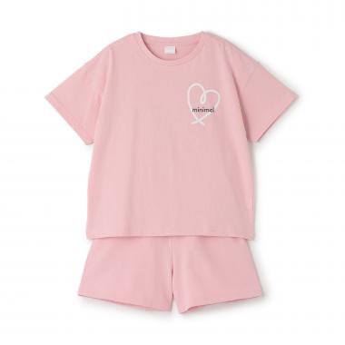 【綿100】スプレーバックプリント半袖Tシャツセットアップ