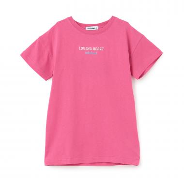 【綿100%】【プチプラ】\nバックハート半袖Tシャツワンピース