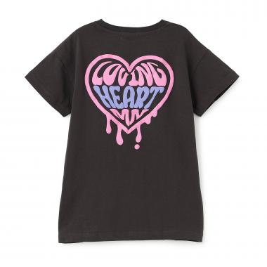 【綿100%】【プチプラ】\nバックハート半袖Tシャツワンピース