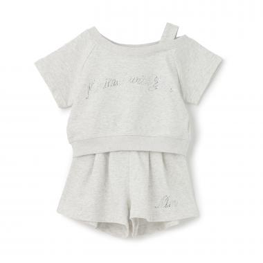 ラインストーン ロゴ\nワンショルTシャツセットアップ