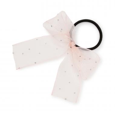 ラインストーンリボンヘアゴム