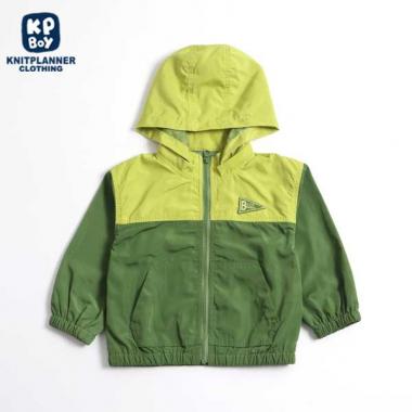 バイカラーのタフタウィンドブレーカー(90)