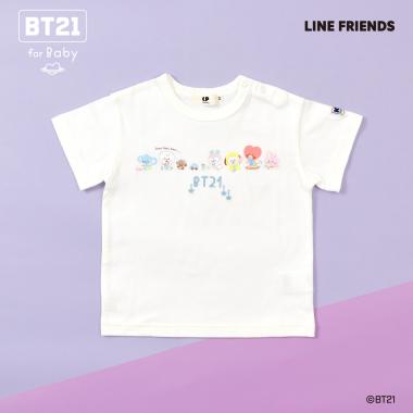 【BT21】プリント＆刺しゅう半袖Tシャツ(ベビー)