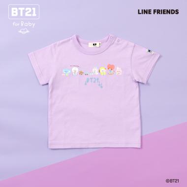 【BT21】プリント＆刺しゅう半袖Tシャツ(ベビー)