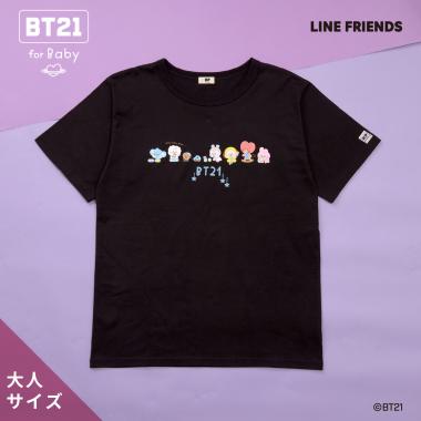 【BT21】プリント＆刺しゅう半袖Tシャツ(大人)