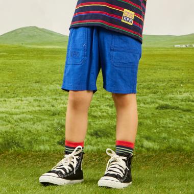 スラブ平織 ハーフパンツ