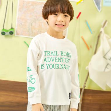 【GOOD PRICE】 ロゴプリント長袖Tシャツ