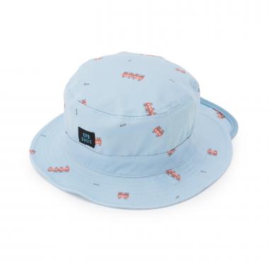 電車総柄プリント 日除け付きハット