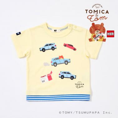 トミカとトム くるまアップリケ Tシャツ