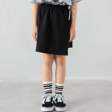 【綿100%】カット台形ラップキュロット