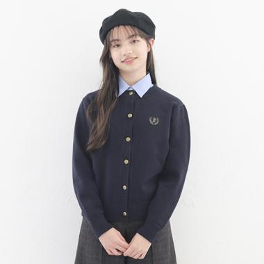 ＊エンブレムクルーカーディガン