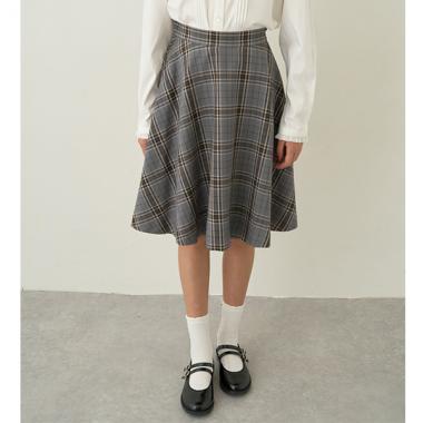 *チェックフレアスカート