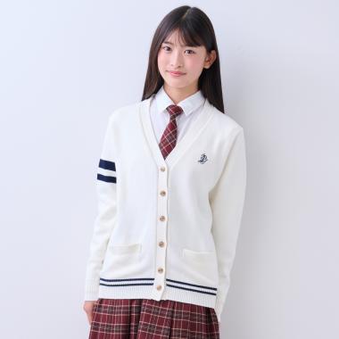 【卒服】Vネックラインカーディガン