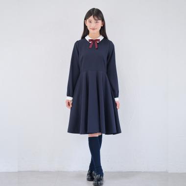 【卒服】ウール白襟ワンピース