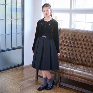 パニエつきノースリーブドレス×ボレロセット