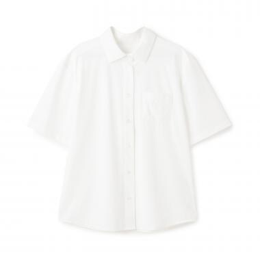 【UVカット】角衿半袖カットソーシャツ