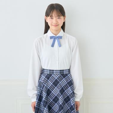 【予約商品】【卒服】【シワになりにくい】丸襟シャツ