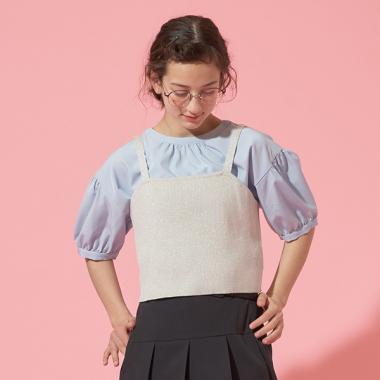 【AMI】2WAYブラウス×ラメビスチェセット