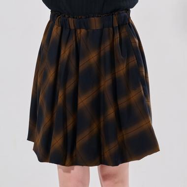 【AMI】チェックバルーンスカート×インナーパンツセット