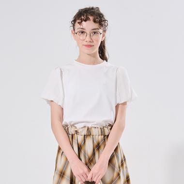 【AMI】【接触冷感】バルーンスリーブTシャツ