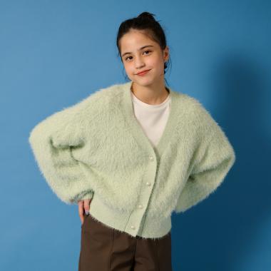 【AMI】シャギーニットカーデ×ロンTセット