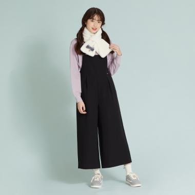 タックワイドサロペットパンツ