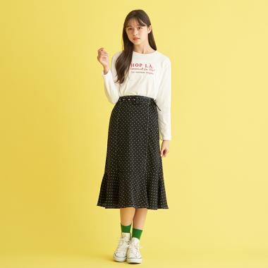 ベルテッドマーメイドスカート