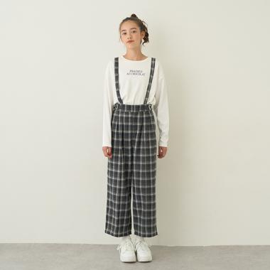 サスつきサイドベルトワイドパンツ