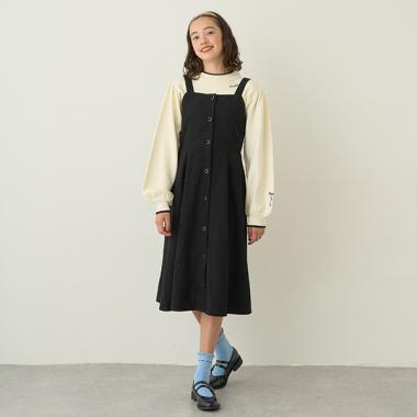 ニットプルオーバー×キャミワンピセット