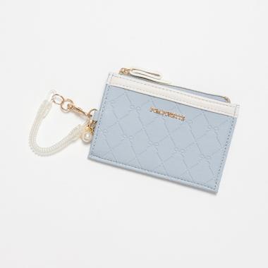 リボン型押し総柄定期入れ