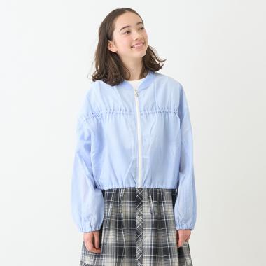 【UVカット加工】シアーZIPブルゾン