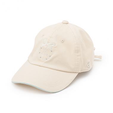 【接触冷感/UVカット】リボン刺しゅうCAP