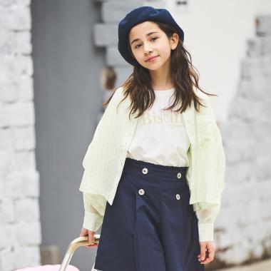 【130cmあり】シアーシャツ×インナーTシャツセット